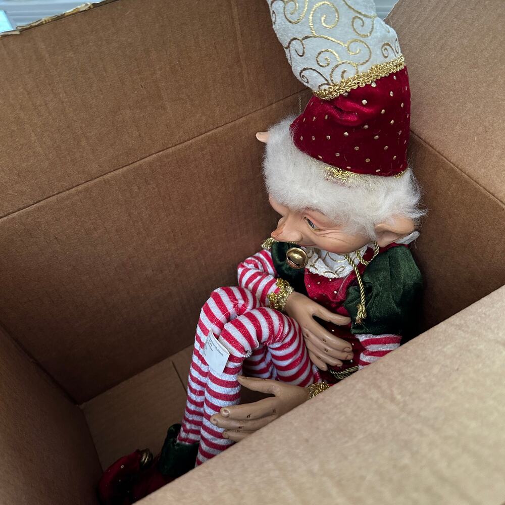 Large Poseable Elf Doll Christmas Decor 34" - Picture 7 of 7